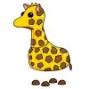 Цветной пример раскраски адопт ми пет жираф