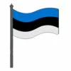 Цветной пример раскраски флаг эстонии