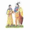 Цветной пример раскраски национальный костюм индейцы