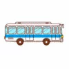 Цветной пример раскраски рейсовый автобус