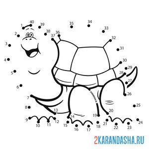 Раскраска большая черепаха онлайн