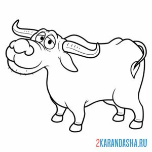 Раскраска буйвол онлайн