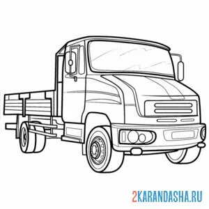 Раскраска городской грузовичок онлайн