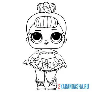 Раскраска кукла лол miss baby онлайн