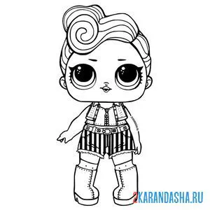 Раскраска кукла лол в стиле фанк (funky qt) онлайн