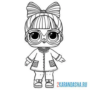 Раскраска кукла лол в бусиках (phdbb) онлайн
