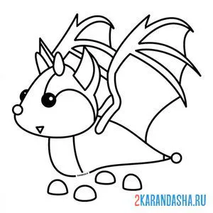 Онлайн раскраска адопт ми дракон