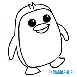 Раскраска адопт ми золотой пингвин онлайн