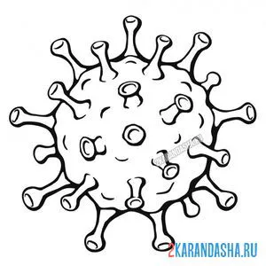 Раскраска вирус под микроскопом онлайн