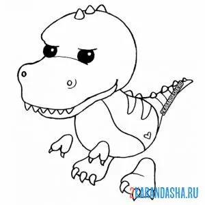 Раскраска динозавррр онлайн