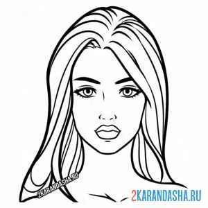 Онлайн раскраска девушка для макияжа
