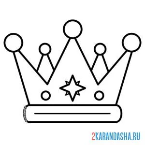 Раскраска корона королевы онлайн