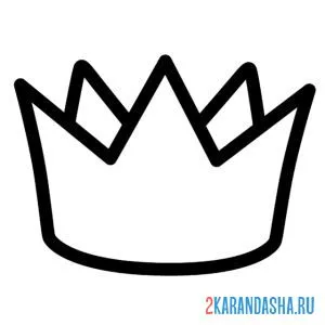 Раскраска корона принцессы простая онлайн