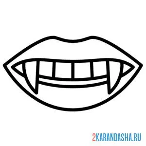 Раскраска вампирские губы онлайн