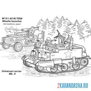 Раскраска мощные танки на войне онлайн
