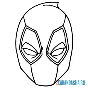 Раскраска дэдпул маска голова онлайн