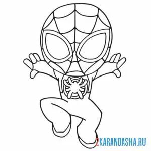 Онлайн раскраска мстители человек-паук