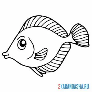Раскраска рыбка для раскрашивания онлайн