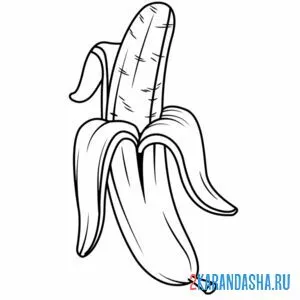 Раскраска банан один онлайн
