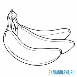 Раскраска три банана свзязка онлайн
