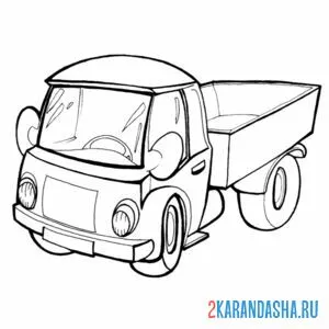Раскраска грузовичок легкий онлайн