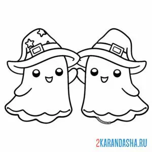 Раскраска хэллоуин два приведевния онлайн
