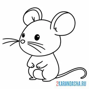 Раскраска одинокий мышонок онлайн