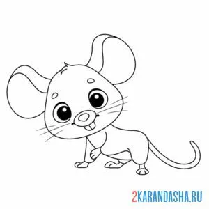 Раскраска мышка онлайн