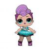 Цветной пример раскраски кукла lol с яркими волосами мисс панк (miss punk)