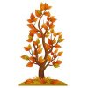 Цветной пример раскраски золотая осень дерево