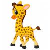 Цветной пример раскраски жираф мило улыбается