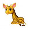 Цветной пример раскраски жирафик отдыхает