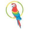 Цветной пример раскраски большой попугай