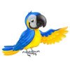 Цветной пример раскраски красивый попугай