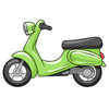 Цветной пример раскраски мотоцикл для мальчика