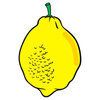 Цветной пример раскраски лимон