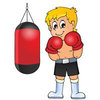 Цветной пример раскраски бокс спорт для сильных