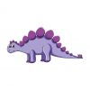 Цветной пример раскраски динозавр стегозавр