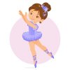 Цветной пример раскраски балерина принцесса балета