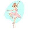 Цветной пример раскраски стройная танцовщица