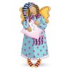 Цветной пример раскраски тряпичная кукла в ночной сорочке
