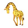 Цветной пример раскраски жираф с длинной шеей