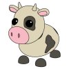 Цветной пример раскраски адопт ми пет корова