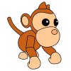 Цветной пример раскраски адопт ми пет обезьянка