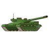 Цветной пример раскраски современный танк