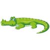 Цветной пример раскраски крокодил на суше