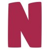 Цветной пример раскраски английский алфавит буква n без картинки