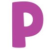 Цветной пример раскраски английский алфавит буква p без картинки