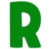 Цветной пример раскраски английский алфавит буква r без картинки