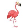 Цветной пример раскраски фламинго картинка